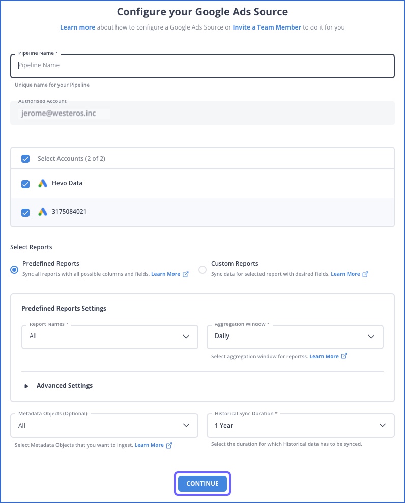 Configuring Source