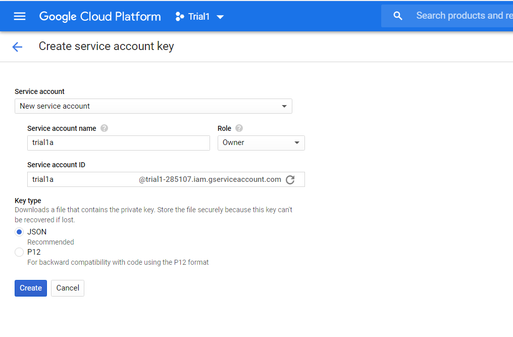 Create Service Account Key: Connecting BigQuery to Python | Hevo Data