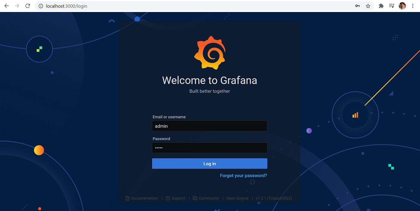 Grafana PostgreSQL: Grafana Login page | Hevo Data