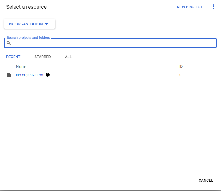 Google BigQuery - New Project