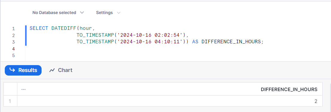 output of datediff