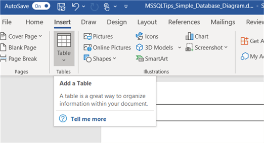 Data Modeling in SQL Server Management Studio - Word doc