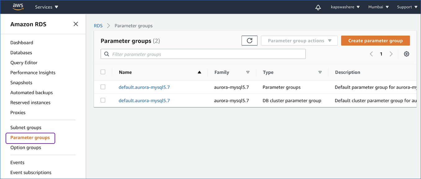 Parameter Groups