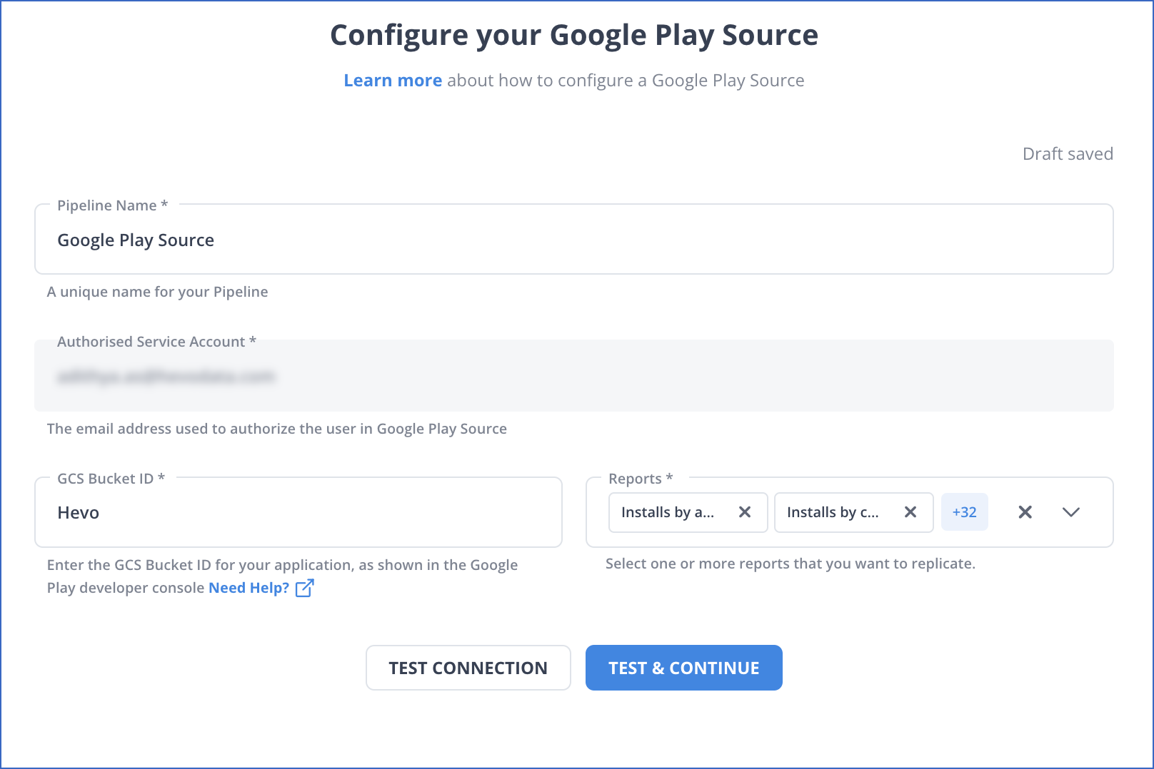 Google Play Console as Source 