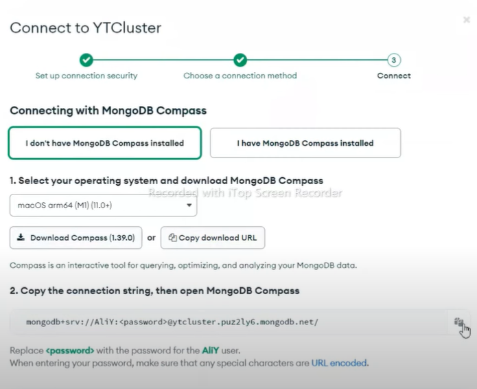 Connect Atlas Database to MongoDB Compass