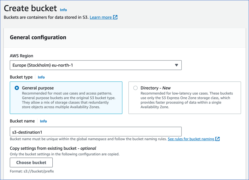 Create Bucket