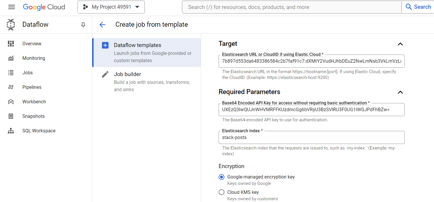 Dataflow Template