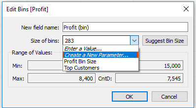 Tableau Edit Bins