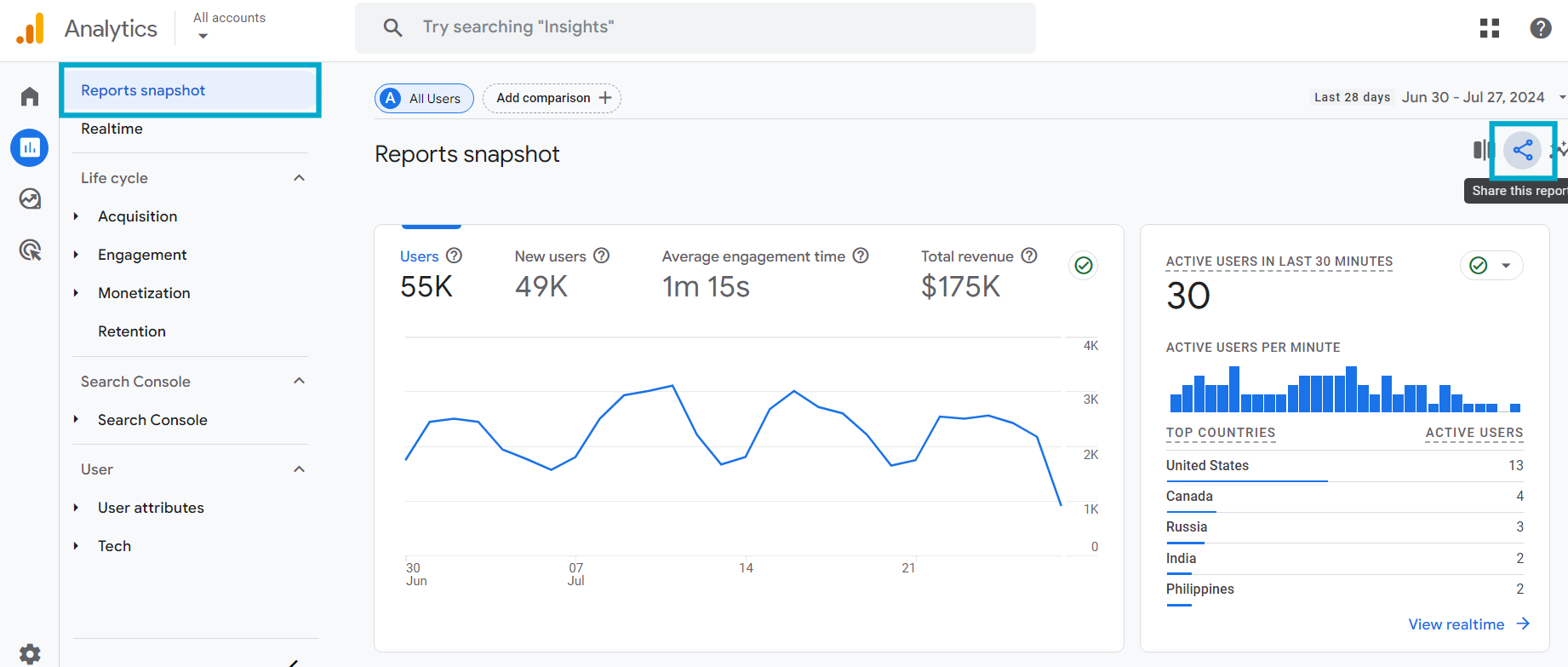 Export Data from GA4 as CSV