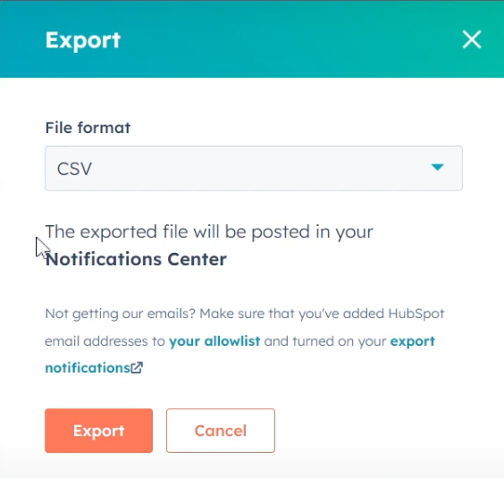 Export to csv