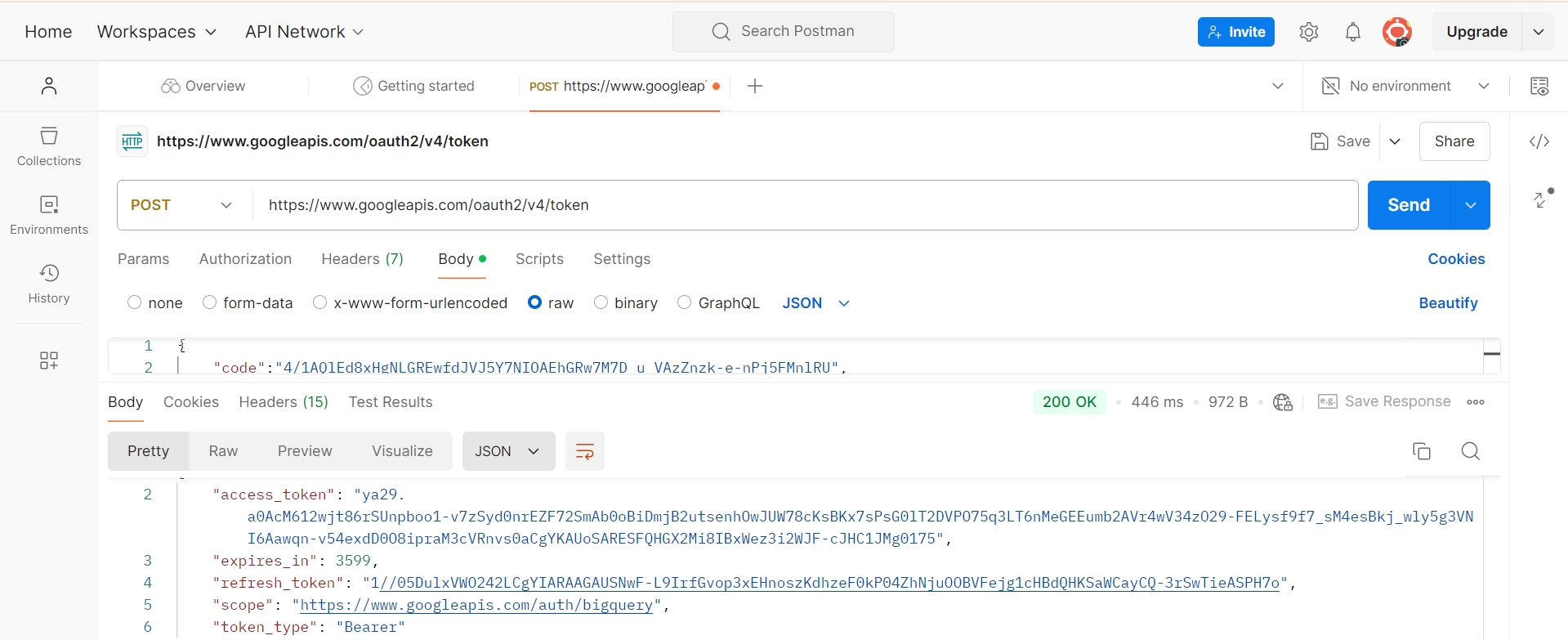 refresh token