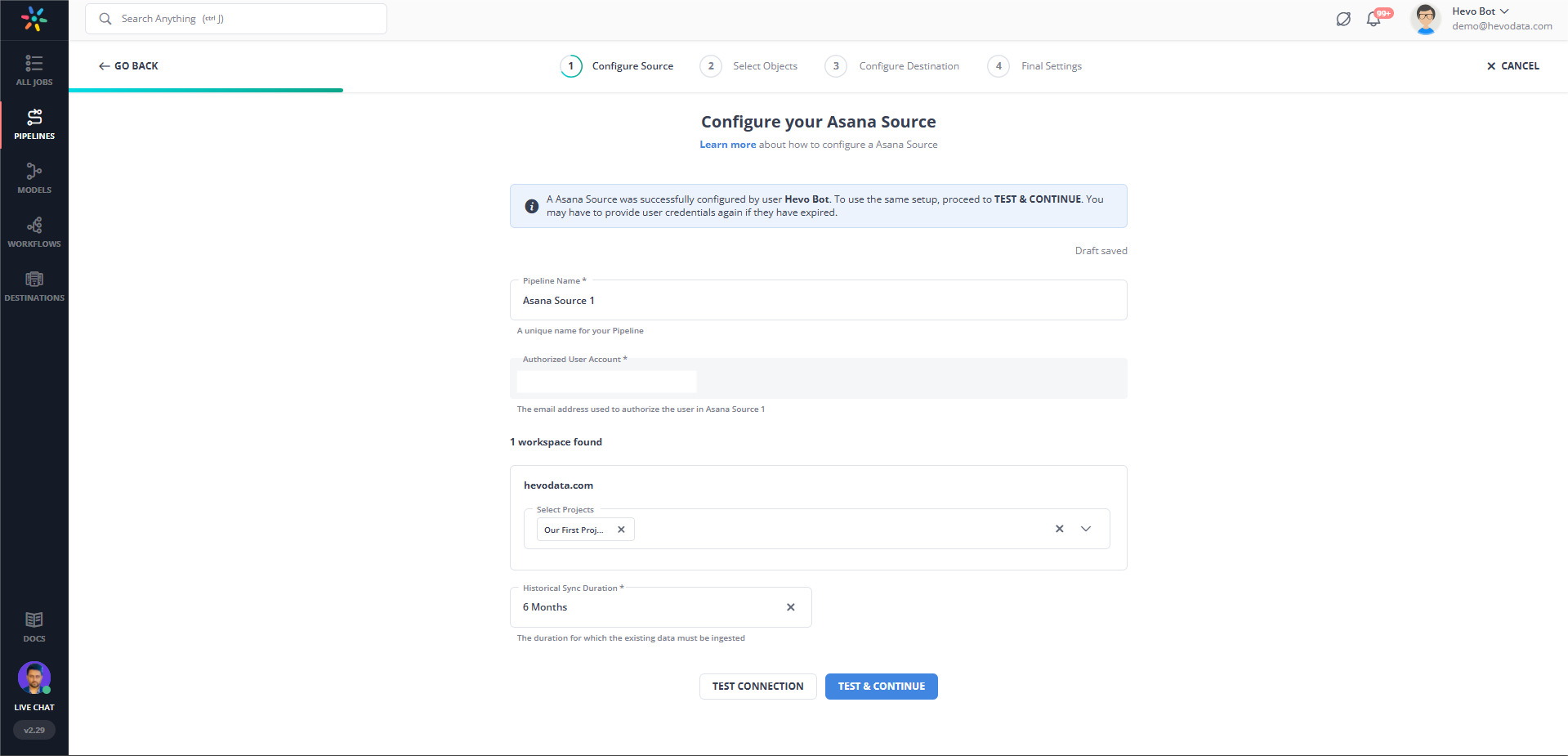 asana as a source
