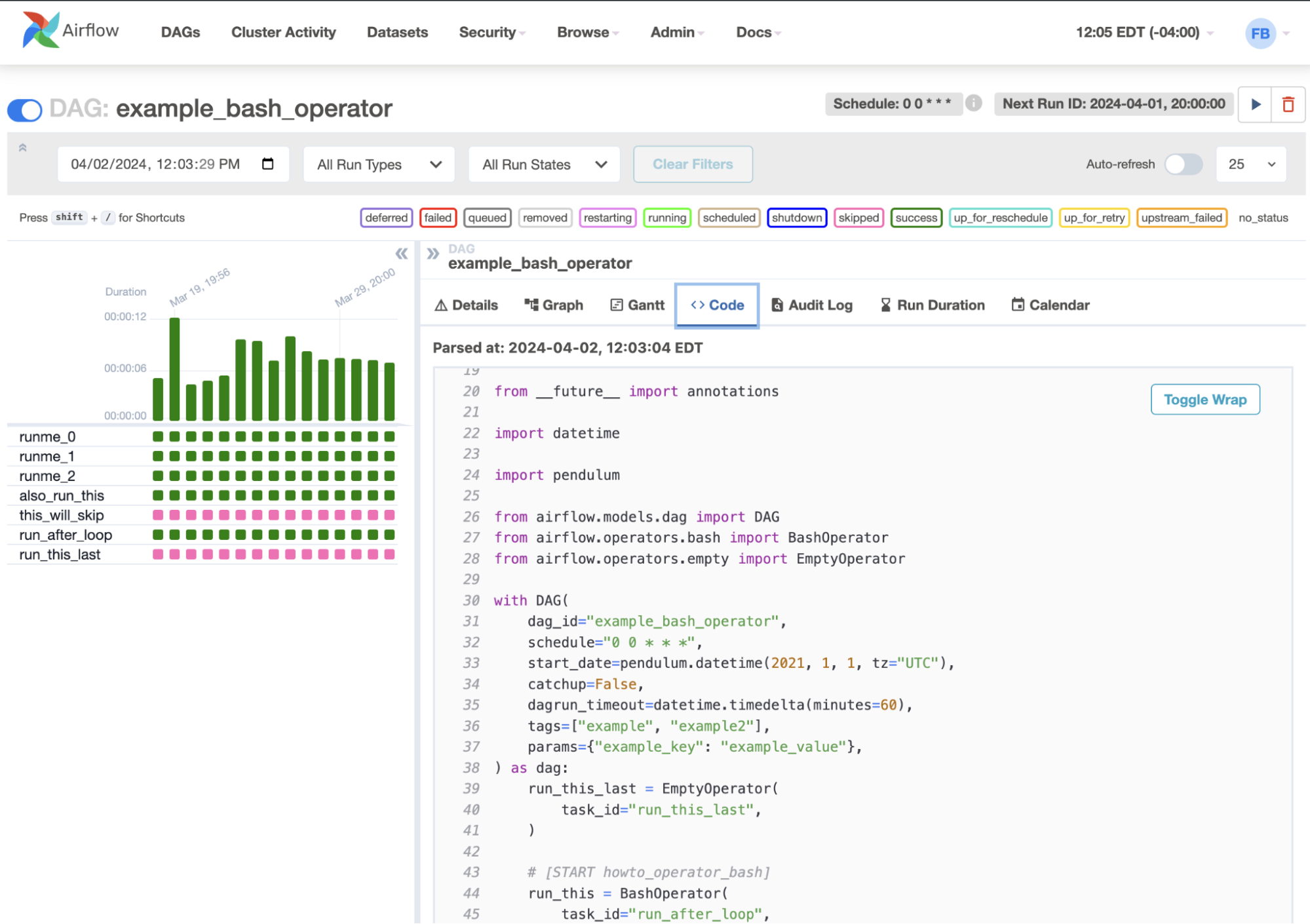 Airflow Monitor: Code View | Hevo Data