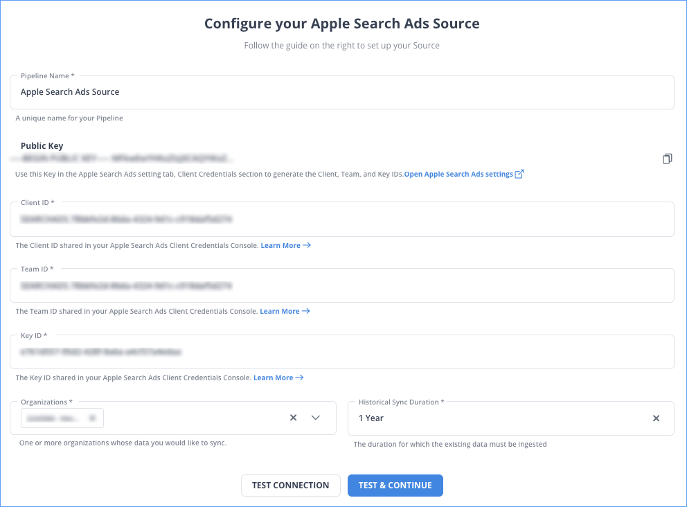 Configure Apple Search Ads