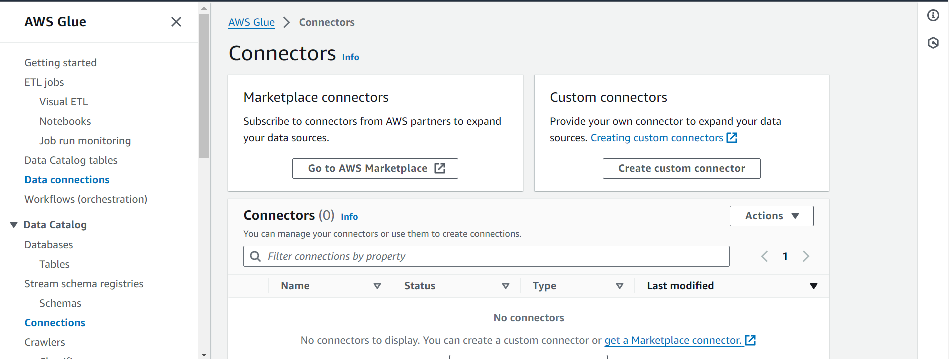 AWS Glue Snowflake connection