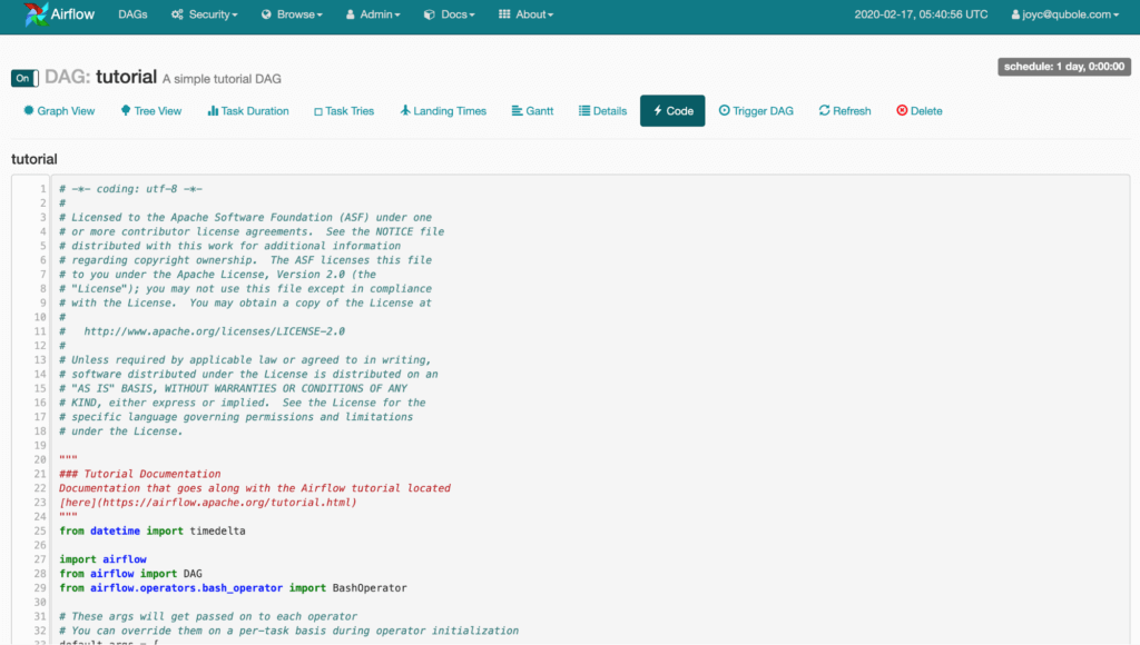 Airflow Webserver: DAG Code from Airflow UI