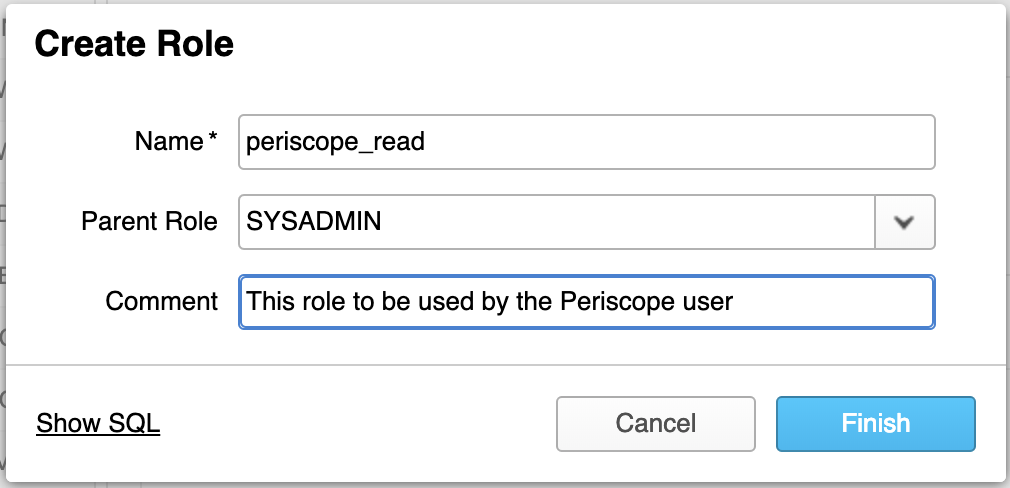 Create Sisense Role