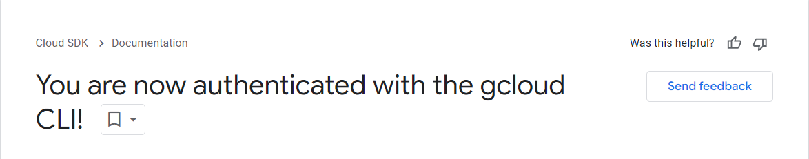 Google CLI Authenticated 