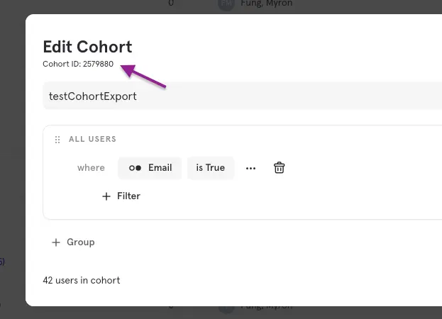 Mixpanel to Databricks: Mixpanel Edit Cohort