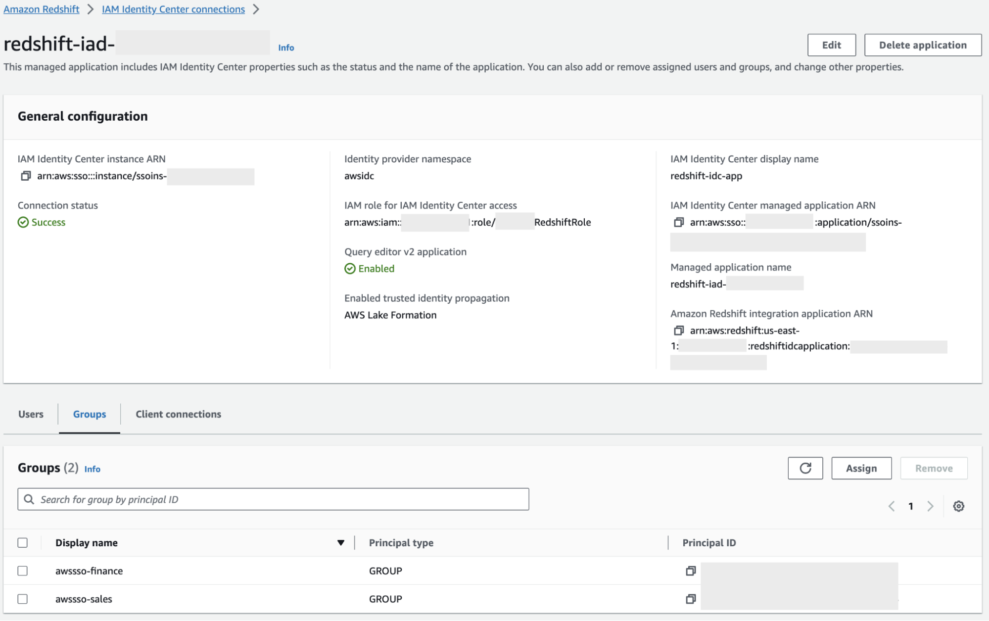 Amazon Redshift Bulk Load: IAM Management Console