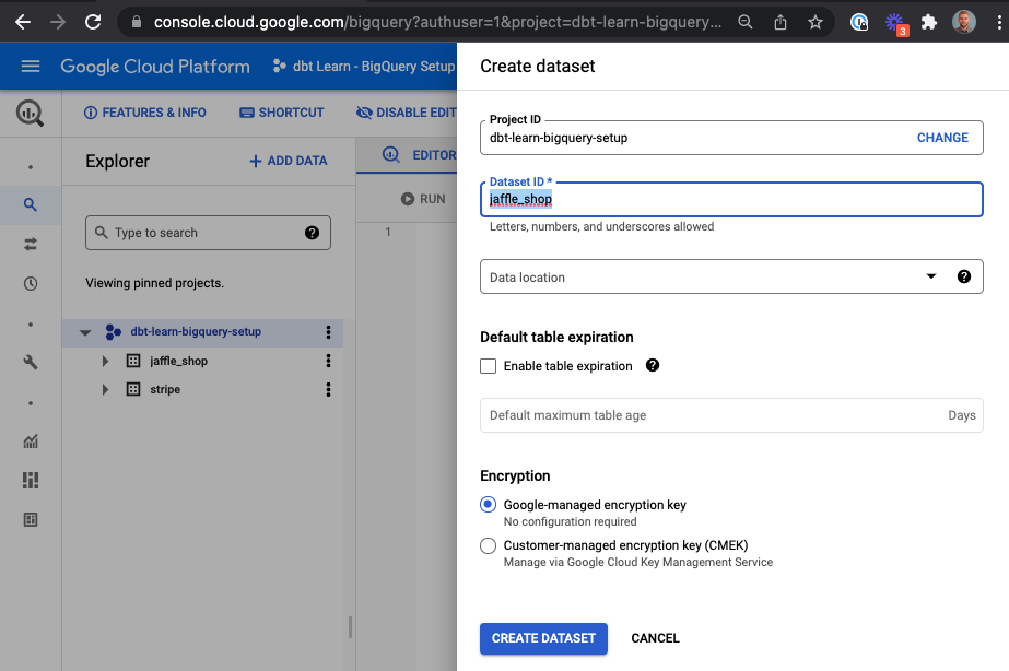 create dataset