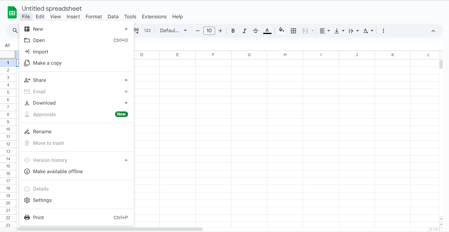 Google Sheets - File