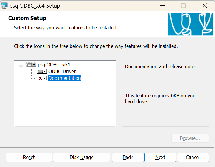 PostgreSQL ODBC Driver: Custom Setup
