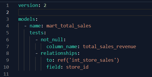 YAML File to check data quality and consistency