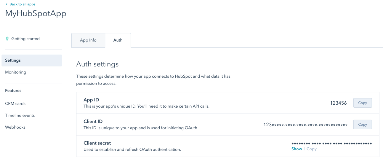 HubSpot to Amazon Aurora: HubSpot API Authentication