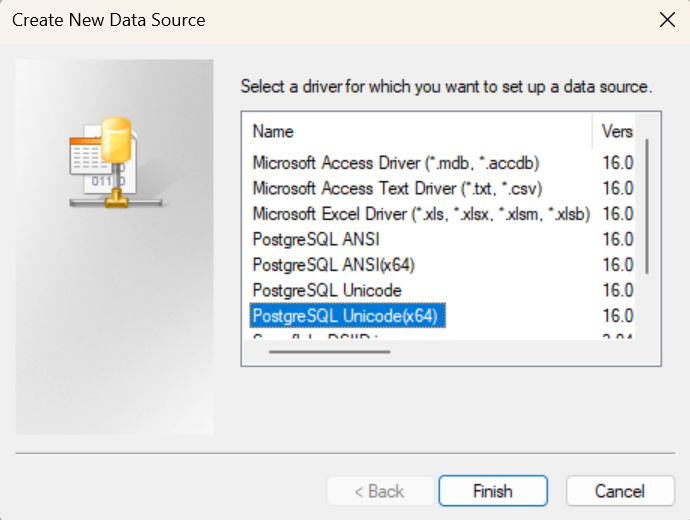 PostgreSQL ODBC Driver: PostgreSQL unicode