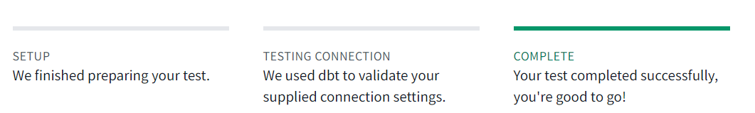 connection complete