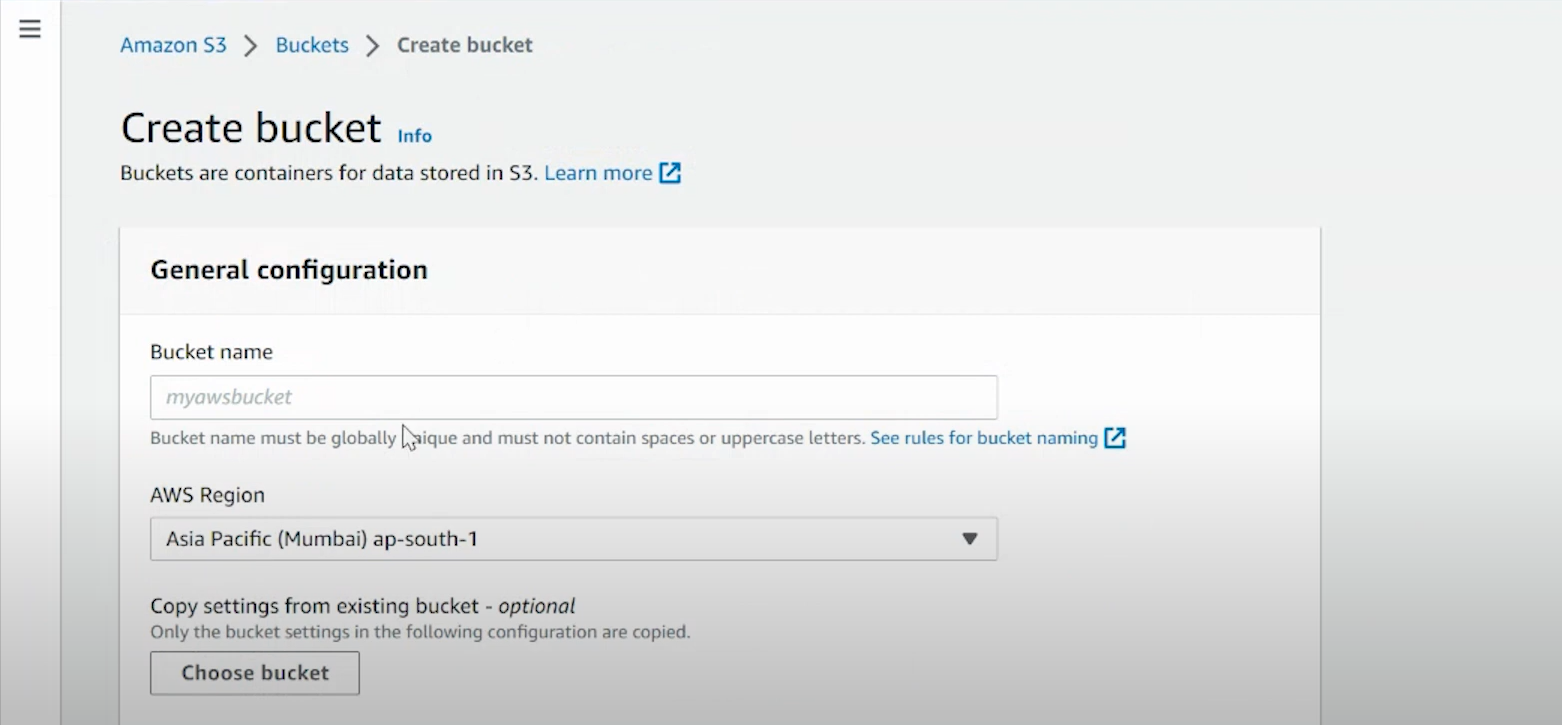 DynamoDB Streams step 4- S3 Bucket