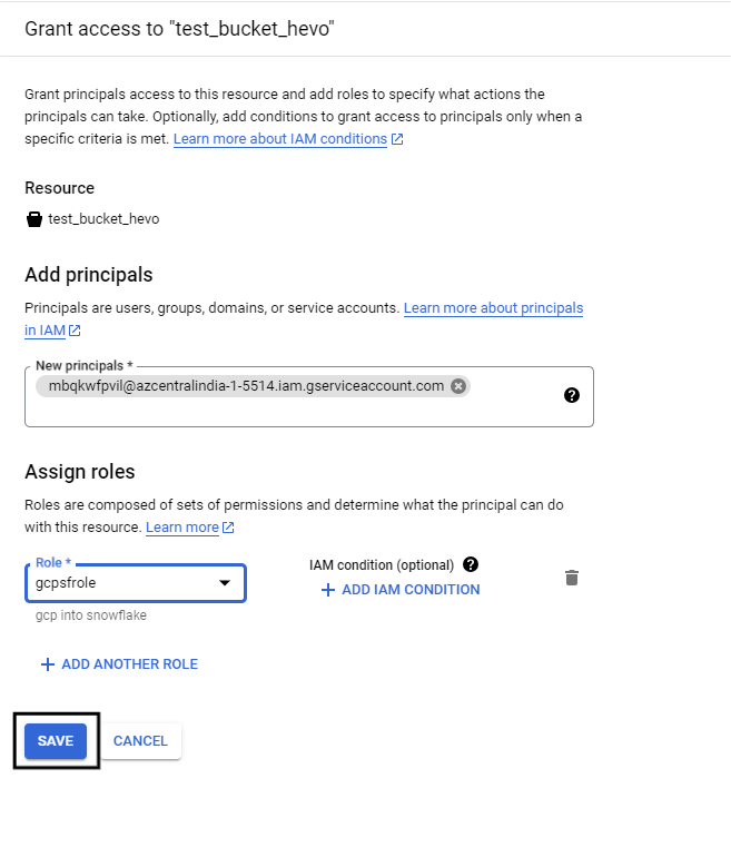 Added Service Account
