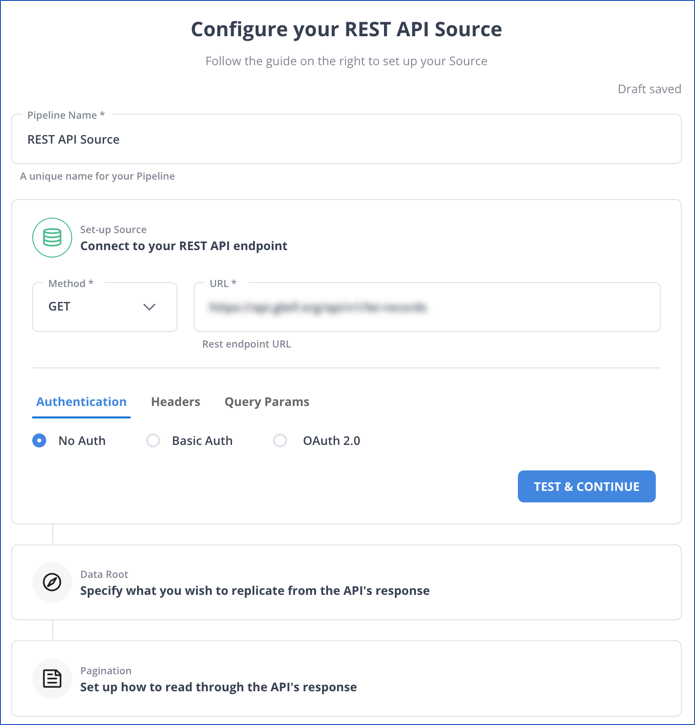 Configure REST API as Source