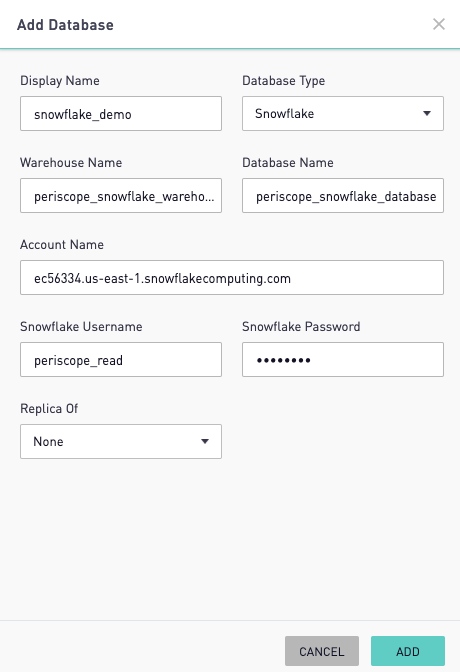 Adding Database - Sisense Snowflake Integration Steps