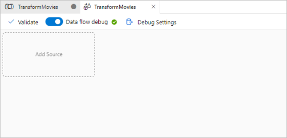 Google Sheets to Azure Synapse: Add a source in the data flow canvas