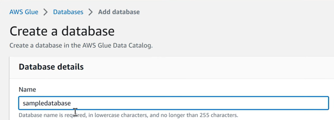 create database