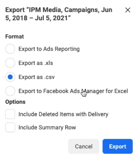 Facebook Ads to Azure Synapse: Export Facebook Ads data
