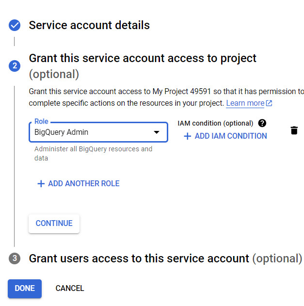 grant access to project