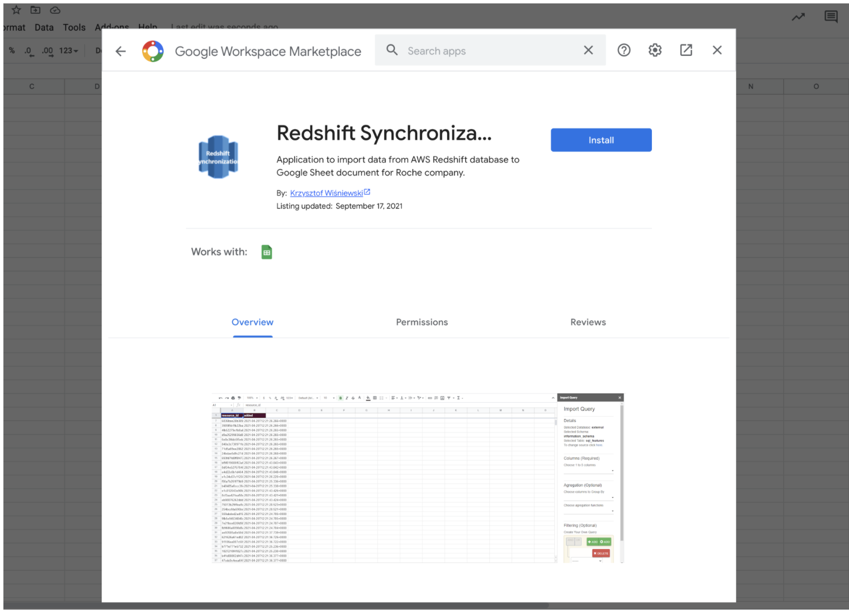 add redshift synchronization