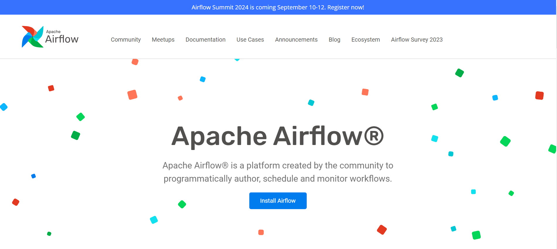 Apache Airflow Landing Page
