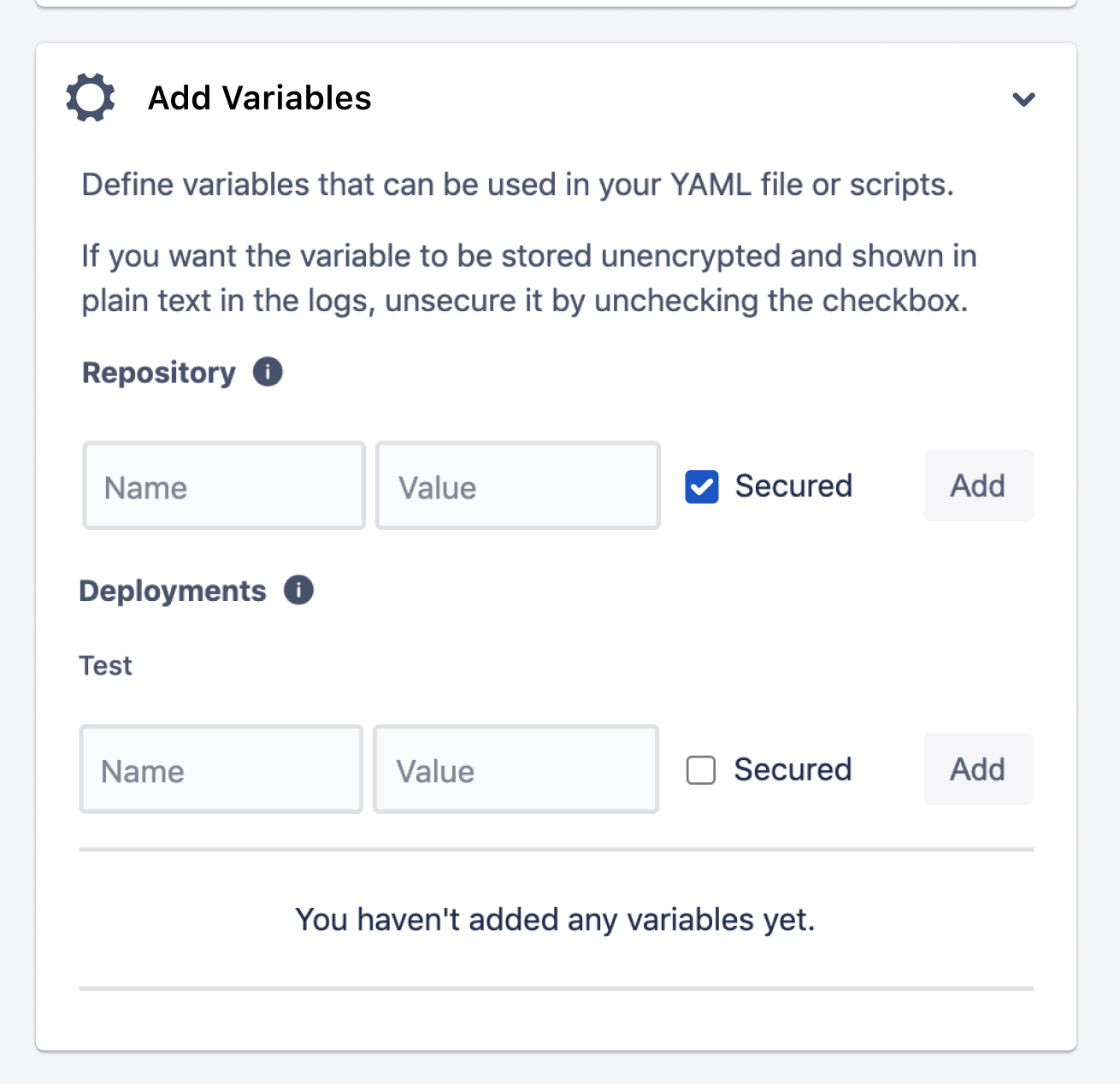 Add Variables