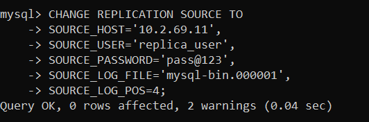 connect replica and source