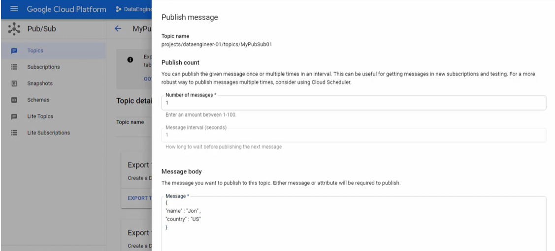 Publish Message