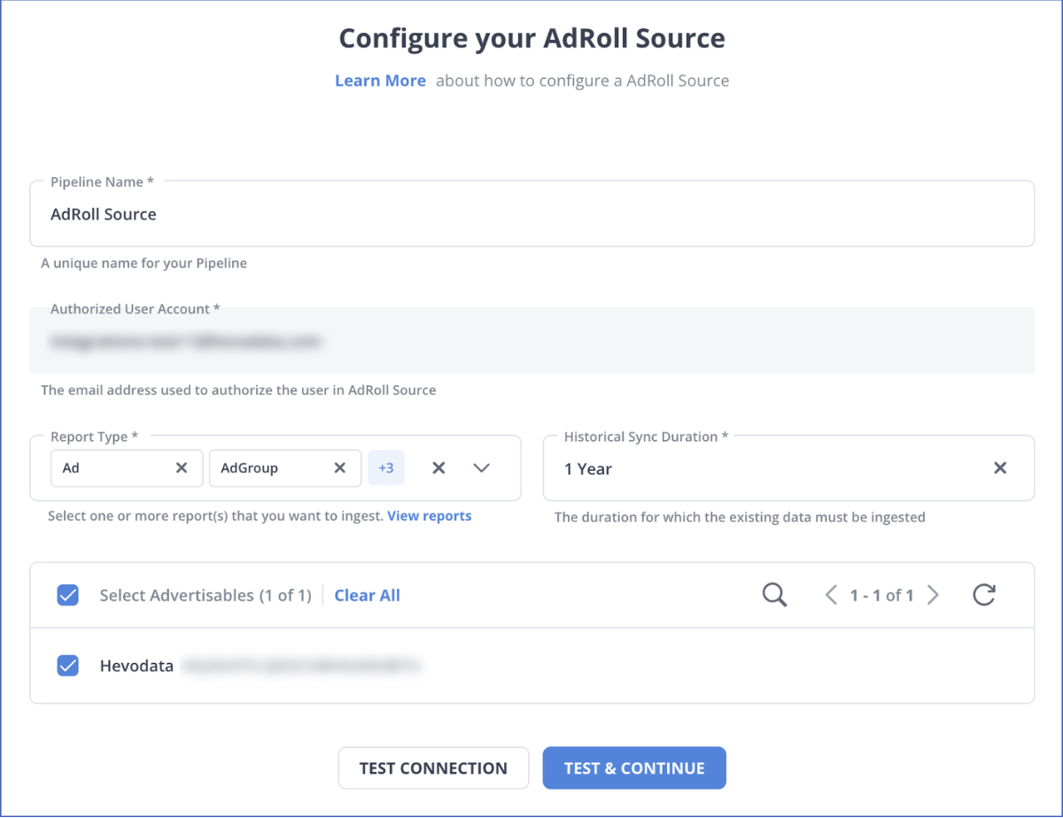 Adroll as source 