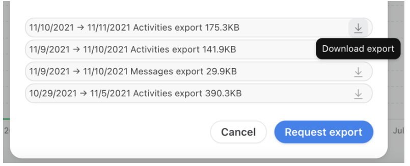 download export