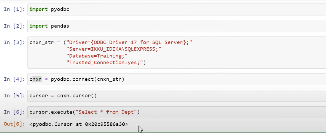 Connection string setup