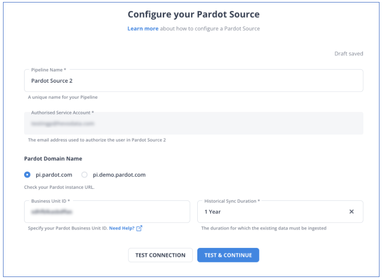 pardot as source
