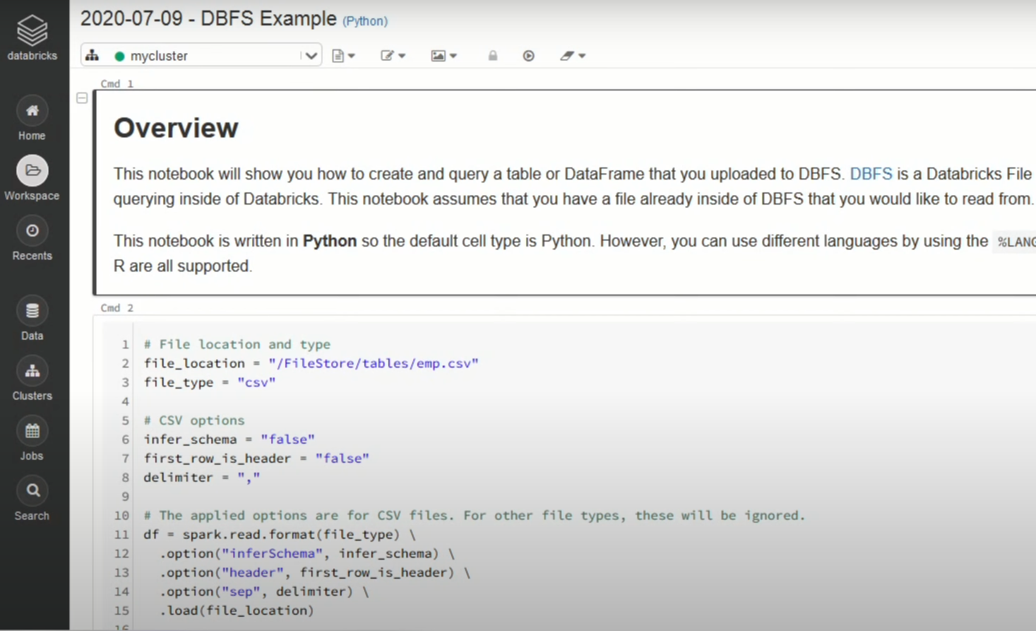 Harvest to Databricks: Python Notebook