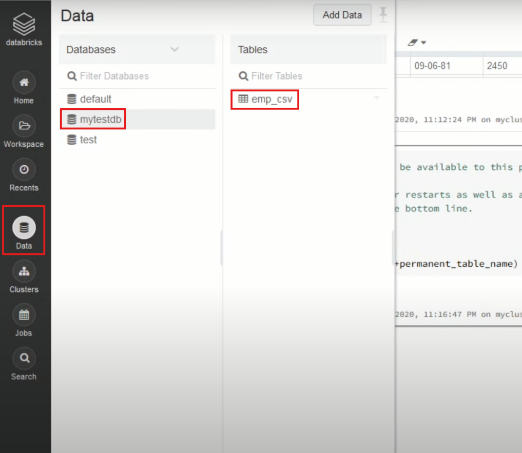 Harvest to Databricks: Check your Table in the created Dataset